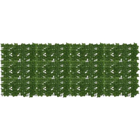 Paravent de balcon à motif de feuilles vertes, 200 x 75 cm (1/5)