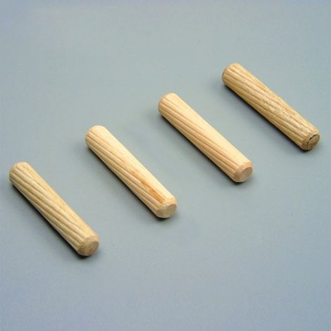 Irovami Lot de 100 tourillons cannelés bois 6mm x 40mm , Chevilles d'assemblage pour meubles, armoires, étagères – Menuiserie et bricolage (1/4)