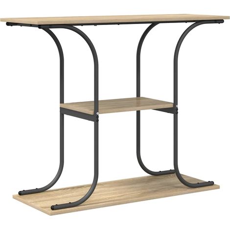 Table console，Table d'appoint，Bout de canapé，Meuble d'entrée Chêne Sonoma 101 x 35 x 80,5 cm Bois d'ingénierie