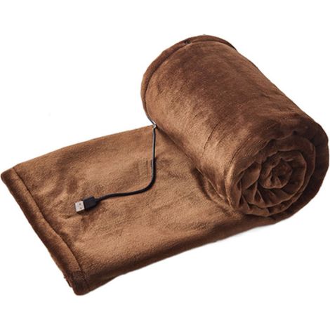 Couverture électrique USB pour bureau simple, couverture électrique pour jambes, couverture brun à température constante intelligente (1/5)