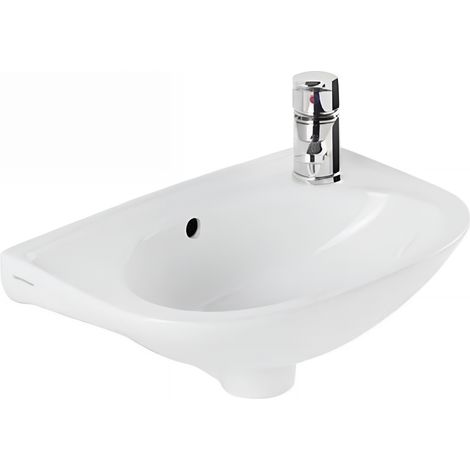 Lave-mains mural 40x27 MIRA porcelaine vitrifiée Gamme PRO SANINDUSA couleur blanc