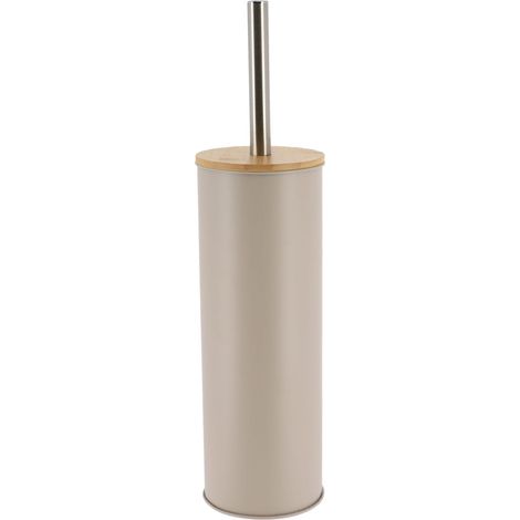 Brosse wc metal couvercle bambou - taupe - Tendance (1/2)
