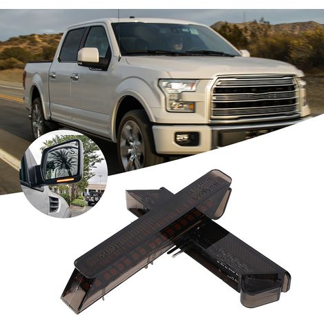 Paire de clignotants dynamiques à LED 3000K pour rétroviseurs de voiture, compatibles avec Ford F150 2004-2014 (1/5)
