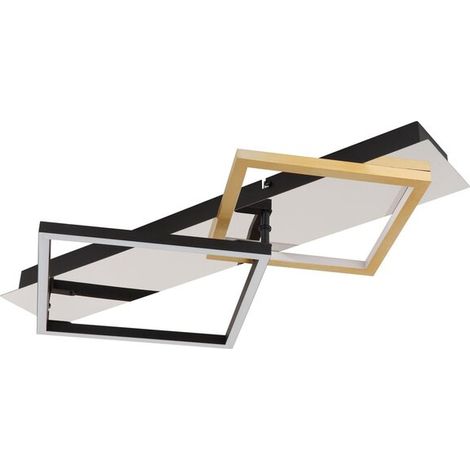 [GEBRAUCHT] B-Ware Globo LED-Deckenleuchte Leuchte Beleuchtung Lesina 2-flg goldfarben schwarz Alu (1/2)