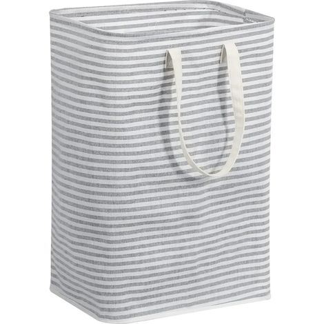 Cesto de ropa independiente de 72 litros, plegable, con asa extensible portátil para ropa y juguetes, color gris.