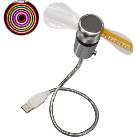 d'horloge USB LED ventilateur créatif en forme de serpent (1/5)