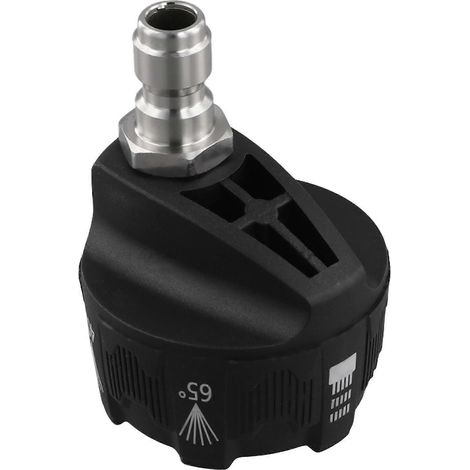 High Pressure Washer Nozzle Adjustable Cleaning Nozzles Adjustable Hose Nozzle Quick Connect Male Adapter Black (1/5)
