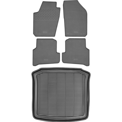 Ensemble de tapis de sol en caoutchouc pour Seat Ibiza IV Kombi (2008-2017) + tapis de coffre (1/5)