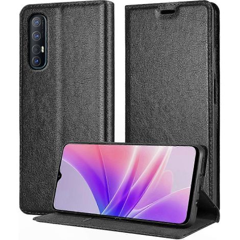 Étui protecteur avec béquille et porte-cartes pour smartphone FIND X2 NEO, coque robuste avec fonction support et rangement, noir, résistante aux chocs (1/5)