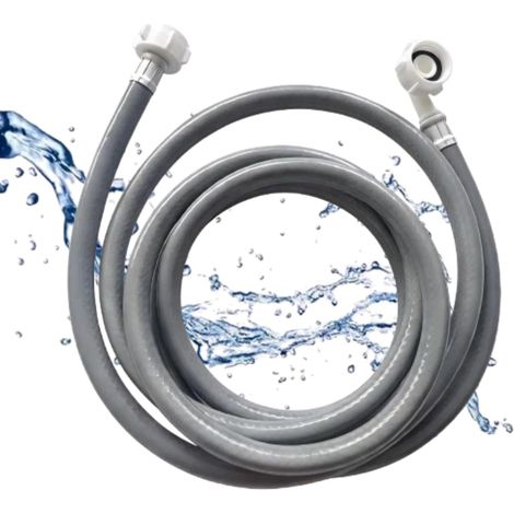 Tuyau Machine a Laver,3m Tuyau Lave Vaisselle,Tuyau d'Arrivée d'Eau,pour Lave Vaisselle, Machine a Laver,Tuyau Universel,Accessoire de Machines à Lavers,Gris (1/5)