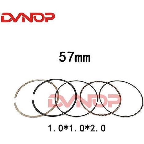Kit de juntas y aros de pistón para motocicleta SUZUKI MARAUDER 125 GZ125 GN125 DR125 GS125 EN125 RKV125 125cc STD 57mm (Aro plano de 1,0 mm) (1/5)