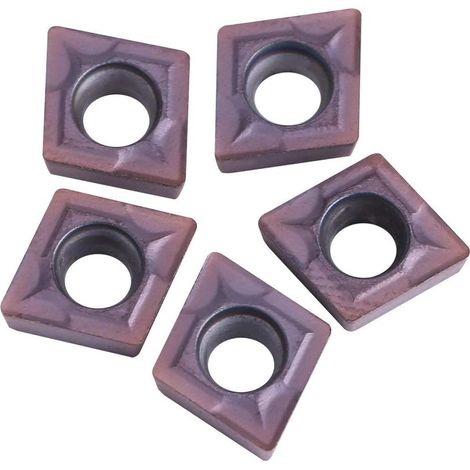 10 Pièces Inserts en Carbure, Lame D'inserts de Tournage en Carbure CNC Outil de Tournage de Tour avec Boîte CCMT060204 VP15TF pour Le Traitement de L'acier Ordinaire et de L'acier Inoxydable (1/5)