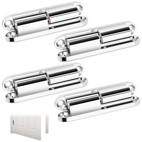 Charniere Porte Lourde Invisible,4 Pièces Charnières de Portes Démontable en Alliage de Zinc,Paumelles de Porte Bois Placards Fenêtres Meubles,Silencieux,Fixation Par Vis,Longueur 8 cm (1/5)
