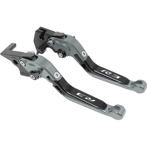 Poignées de guidon pliables pour Yamaha YZF R3 (2015-2020) - Gris - 1 (1/5)