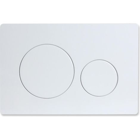 Ulisem Plaque d'actionnement à double chasse 1,6/0,8 GPF, blanche/chrome poli (1/5)