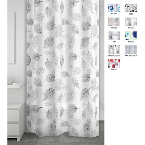 Ridder Fallin Tenda da doccia grigia 180 x 200 cm (1/4)