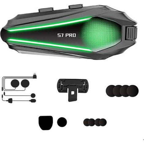 Intercom Moto 8x4,5x1,4 cm BT5.4 1200 mAh Communication sans fil Audio stéréo Fonction d'annulation du bruit Écouteurs Bluetooth (1/2)