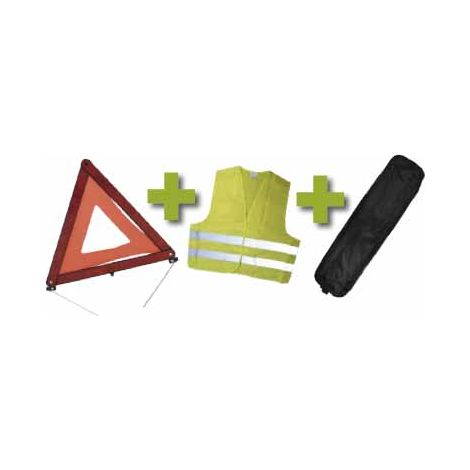 KIT EMERGENCIA BOLSA NEGRA RIBETE+TRIANGULO+CHALECO JBM53089