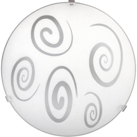 Mur / bobine de lampe de plafond de blanc métal / verre plastique / Ø25cm transparent (1/3)