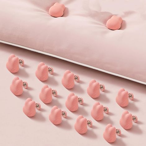 30 Tierförmige Bettdeckenclips - Können als Bettdeckenclips, Gardinenclips oder Vorhangclips oder zur Befestigung von Polstermöbeln verwendet werden (30 Stück, rosa Hase)