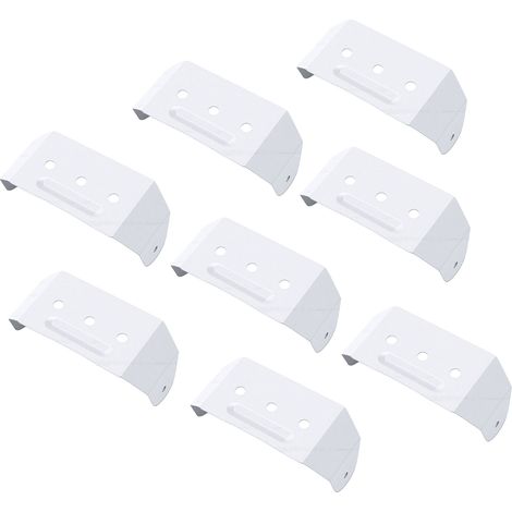 Supports de gouttière invisibles en aluminium pour descentes pluviales de 5 x 7,5 cm (2 x 3 po) - Clips de fixation - Installation facile - Support de tuyau d'arrosage (8 pièces) (1/5)