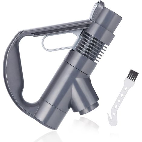 Ersatz-Staubsaugergriff – Griff kompatibel mit Dyson DC19, DC23, DC26, DC29, DC32, DC36, DC37 – Staubsauger-Zubehör: Ersatzgriff mit Reinigungsbürste (Grau) (1/5)