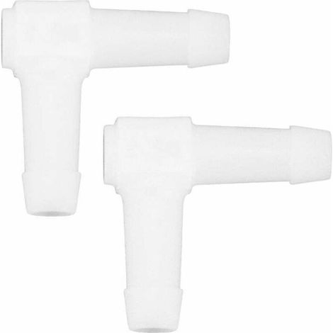 2x raccord de durite en L diamètre 3mm connecteur tube tuyau carburant essence tracteur tondeuse voiture (1/2)
