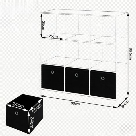 Grand cube étagère, bibliothèque autoportante, meuble de rangement pour salon, étagère de cuisine, support de stockage (uniquement l'étagère) (1/5)