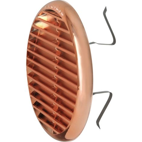 La Ventilazione TUR125RAN Griglia di Ventilazione in Plastica con Molle, effetto ramato, diametro 155 mm (1/4)