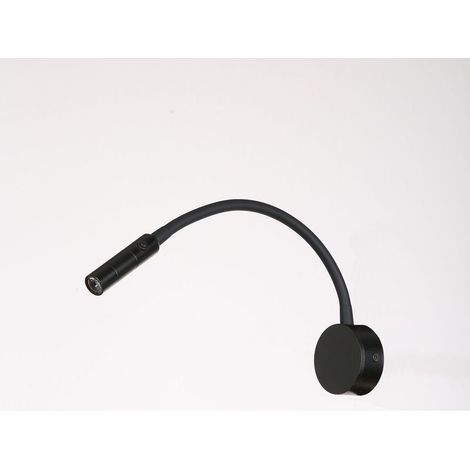 Lampe de lecture noire, lampe à col de cygne flexible LED 3W 3000K lampe de lecture murale 240V avec interrupteur pour chambre salon intérieur salon