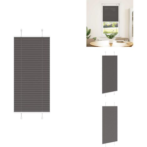 Store plissé noir 65x150 cm largeur du tissu 64,4 cm polyester - Store Plissé - Stores Plissés - Store Plissé De Fenêtre - Plisse Aveugle (1/5)