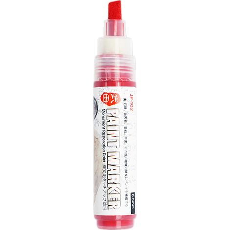 Stylo pour pierre tombale étanche - Marqueur permanent pour monuments en pierre, encre dorée résistante aux intempéries, compatible avec les commémorations et les créations artistiques (rouge). (1/5)