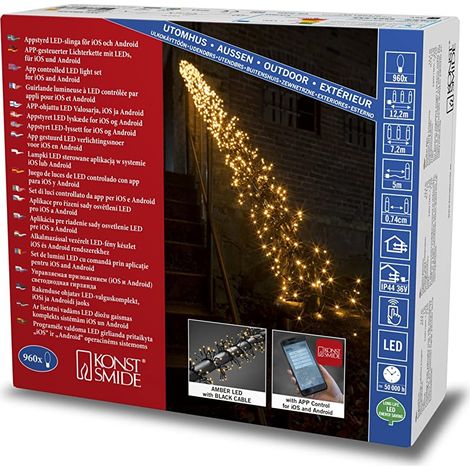 Konstsmide 6563-870 Guirlande lumineuse avec commande par application pour l'extérieur CEE: E (A - G (1/5)