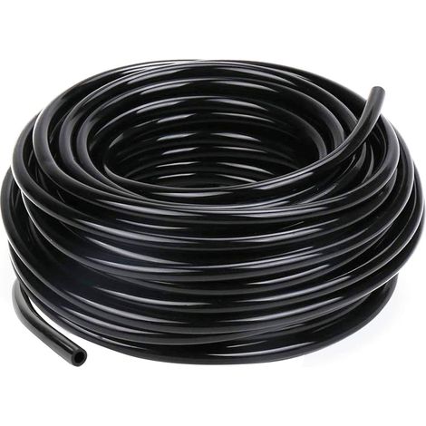 Tuyau d'irrigation goutte à goutte, tuyau d'irrigation de 50 mètres, tuyau agricole, tuyau de raccordement d'irrigation goutte à goutte en PVC pour pelouse, jardin, voiture, lavage des sols (50 mètres