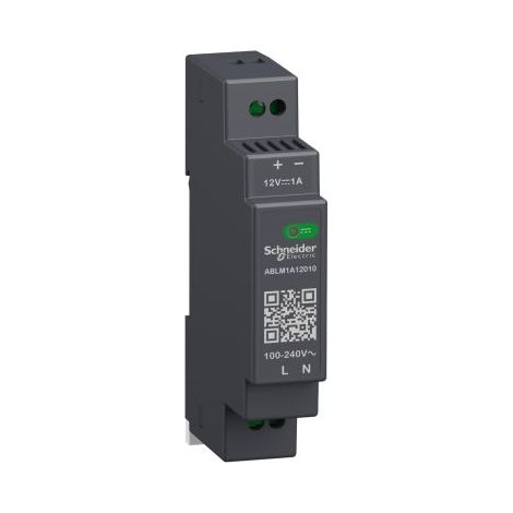 Alimentation pour rail DIN Schneider Electric, série ABLM1A, 12V 1A, 100 240V c.a. ( Prix pour 1 )
