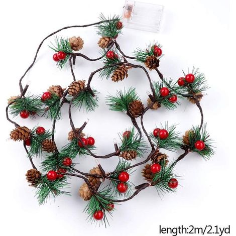 Lumières de Noël avec ornements,6,5 pi 20 LED Guirlande de Noël Guirlande lumineuse Arbre de Noël Guirlande lumineuse avec cloches pour décor de jardin de vacances intérieur et extérieur,à piles (1/5)