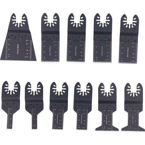 Lot 11 lames oscillantes multi-outils – dégagement rapide – universelles – travail bois – scie (1/5)
