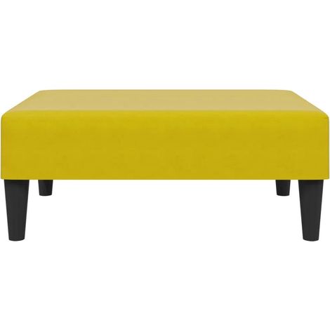 vidaXL Fußhocker Gelb 77x55x31 cm Samt