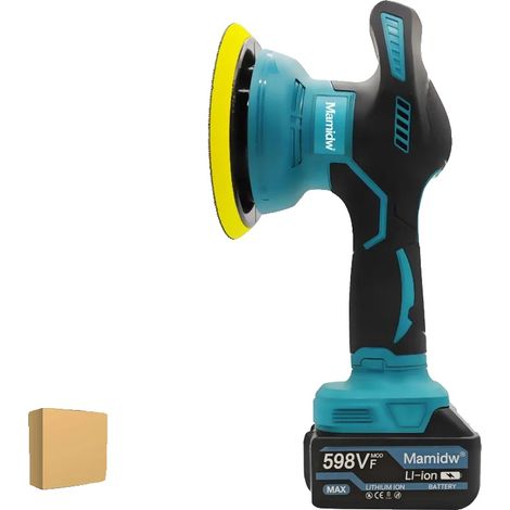 Pulidora, velocidad sin carga de 5000 RPM, funciona con batería, juego completo, enchufe europeo de 100V-240V (1/2)
