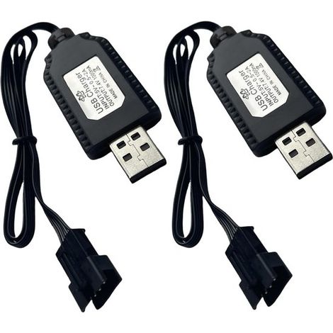 Cable cargador de batería de litio de 7,4 V con conector SM-4PIN compatible con coche RC (1/5)