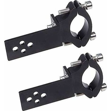 Lot de 2 colliers de serrage pour tube de fourche de moto - Installation horizontale/verticale - Montage de barre lumineuse LED - 22 mm-36 mm (1/5)