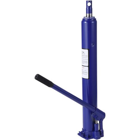 Cric Hydraulique Longue Course, Base Plate Solide, Pompe à Piston Simple, Poignée Cherry Picker, Adapté Grue d’Atelier/Garage Et Levage Moteur – 8T, Stockage Plat, Hydraulique, Pompe Simple