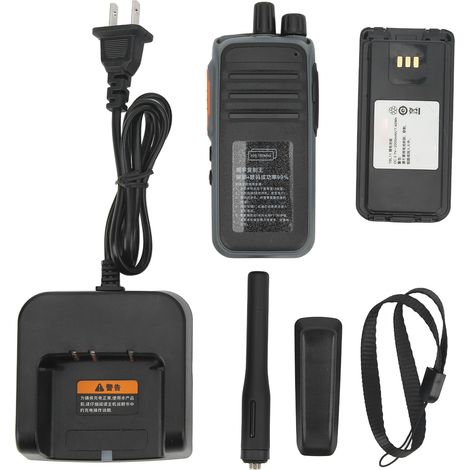 Talkie-walkie 400-480MHz IP54 étanche, émetteur-récepteur portable, chargeur secteur 100-250V pour camping, hôtel, centre commercial (1/5)