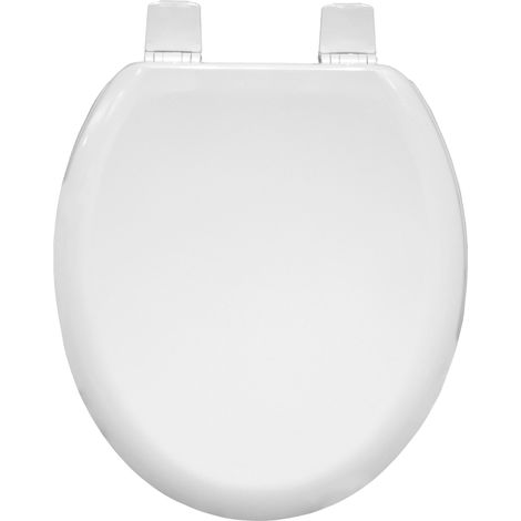 Abattant WC en bois moulé 43,1 x 37,1 x 4,8 cm – Fixation réglable – 5000AR – Universel pour cuvettes standards – Carrara & Matta