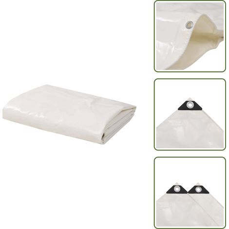 Bâche 650 g / m² 1,5 x 20 m Blanc - Couverture Imperméable - Bâche Protectrice - Bâche Extérieure - Bâche Voiture - Bâche Moto