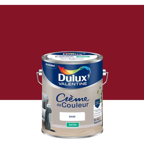 Peinture Crème De Couleur Satin Rouge Glamour 5L - Dulux Valentine