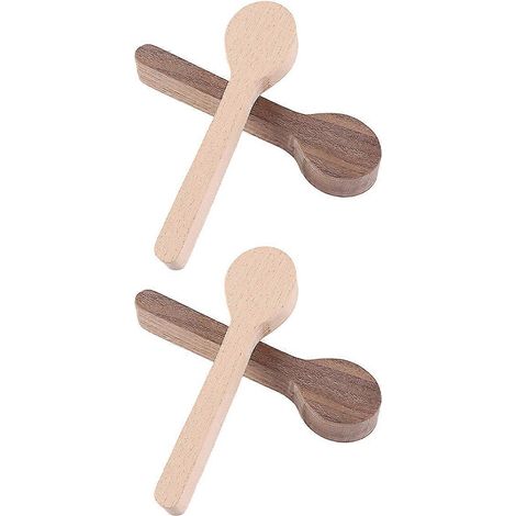Set mit 4 rohen Holzlöffeln zum Schnitzen (Buche und Walnuss).