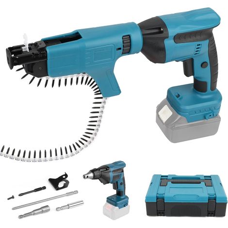 Visseuse Placo Sans Fil avec Alimentation Automatique, Visseuse Brushless Compatible avec 21V Batterie Lithium Coulissante, pour Vis 15-55 mm Bois Plaques de Plâtre Métal (1/5)