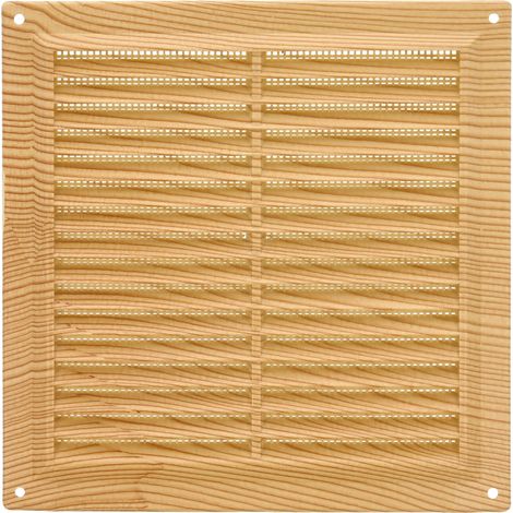 Grille de ventilation carrée en Plastique avec moustiquaire Grilles d'aération pour sortie d'air Idéal pour plafond de cuisine et salle de bain Dimensions : 170 x 170 mm Couleur: Pin (1/5)