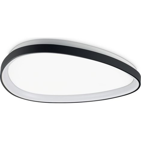 Ideal Lux Plafoniera Moderna Gemini 1 Luce LED Integrato Nero Metallo